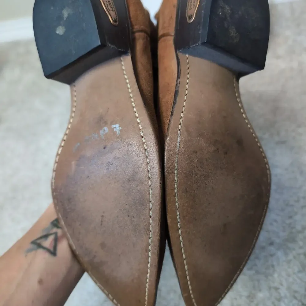Suede Western Cowboy Boots